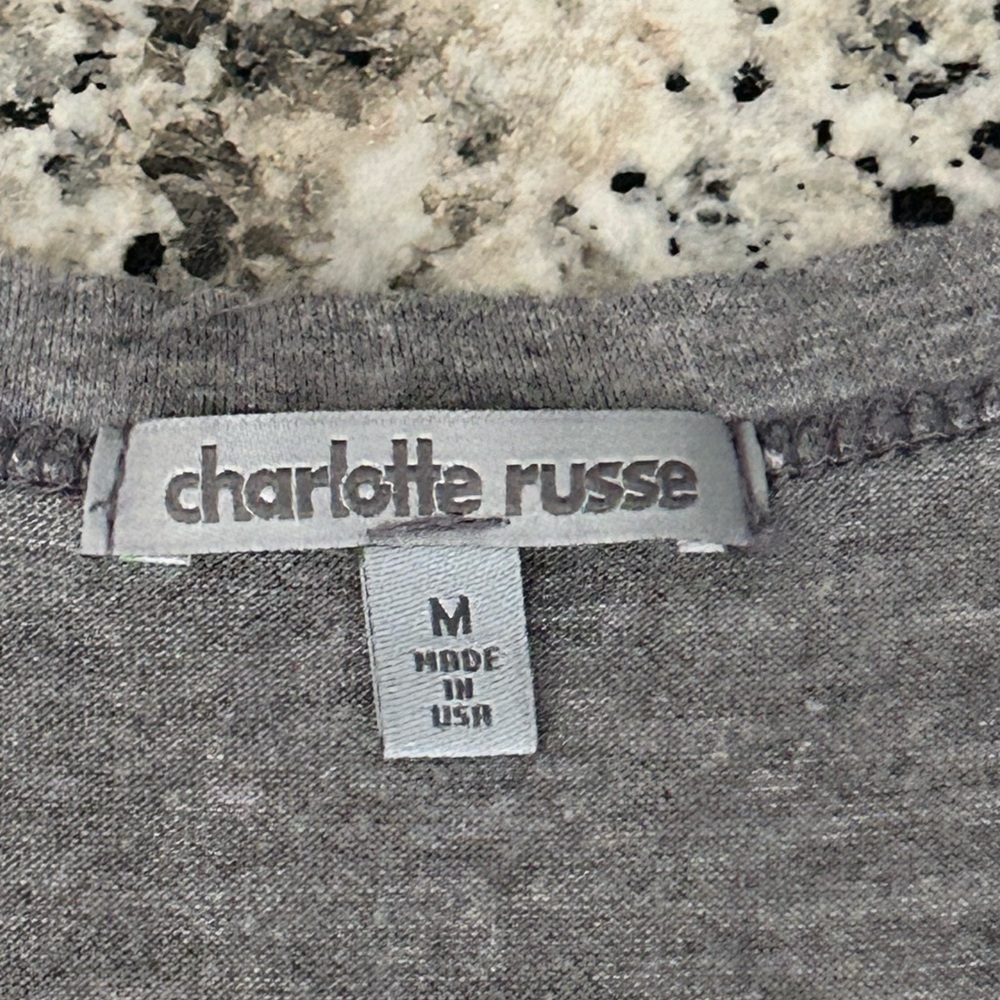 Charlotte Russe Aztec Print Tank Tee Rhinestones Soft Stretchy Activewear Size M - Picture 7 of 11